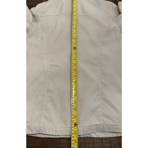 Eddie Bauer Jacket Adult Women's XS Beige Nylon Hooded Full Zip Rain Coat - Picture 9 of 9